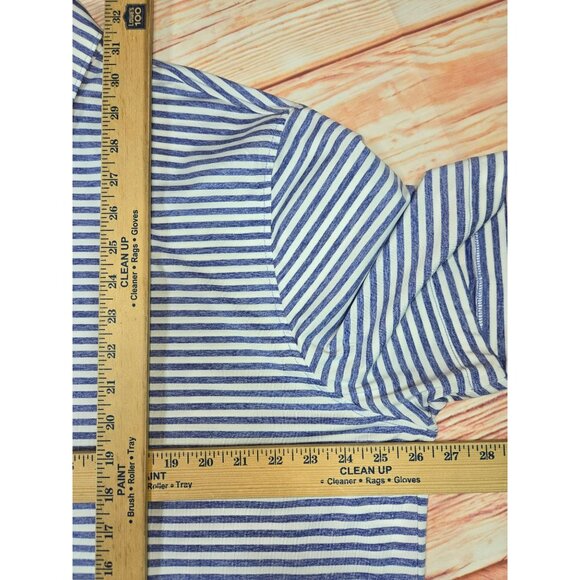 Johnnie-O Mens Blue & White Striped Polo Shirt XL - Picture 7 of 7